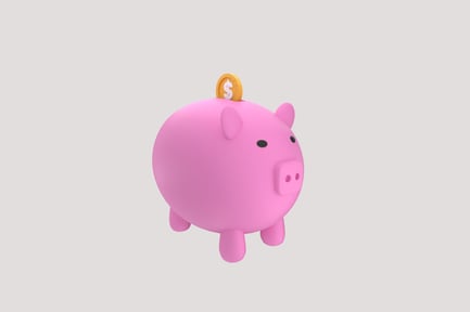 Preview: Piggy Bank Modern 3D Illustration
