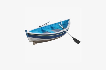 Preview: Small rowboat with oars and seating
