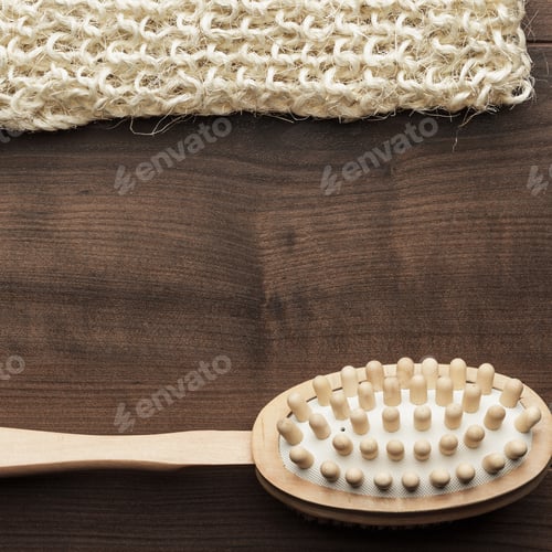 Preview: Wooden Massager Brush On The Table
