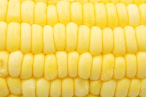 Preview: Close up Raw corn kernels in rows.