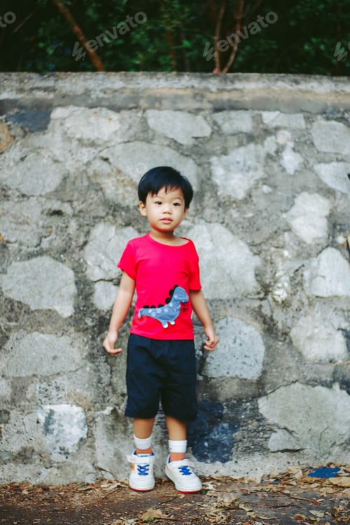 Preview: Cute Boy playing in the park, Sweet Little baby boy enjoying