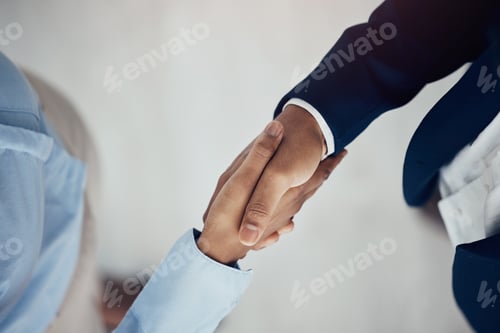 Preview: Business meeting, handshake and business partnership hands in support of teamwork, collaboration an