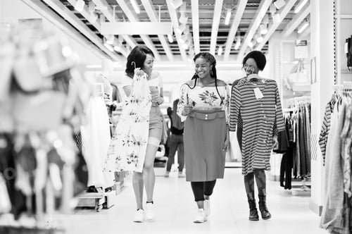 Preview: African woman shopping day.
