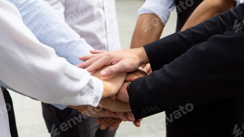 Preview: Hands on hand together as unity concept