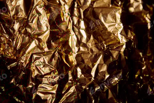 Preview: creased golden foil with twinkles in shadows