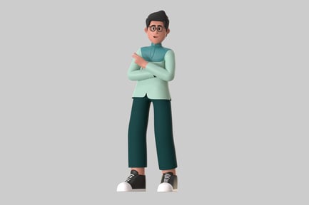 Preview: Stylized Man with Glasses