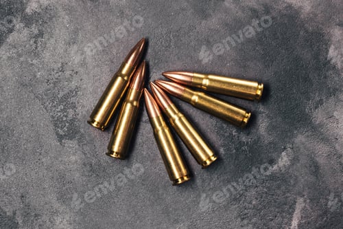 Preview: Bullets on gray background