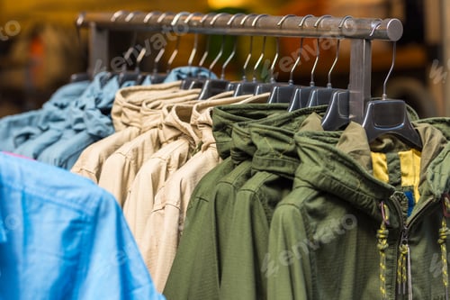 Preview: Autumn jackets hanging at a store
