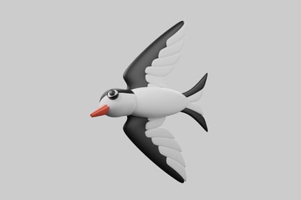Preview: Spring swallow flying icon