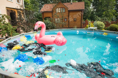 Preview: Problem of trash, plastic recycling, pollution and environmental concept - Plastic rubbish pollution