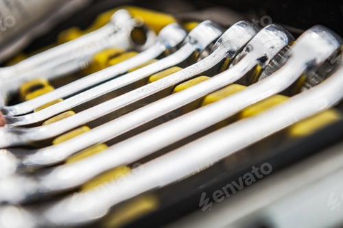 Preview: Set of Iron Wrenches Close Up