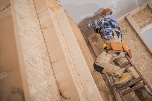 Preview: Construction Worker Performing Ceiling Installation