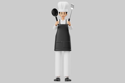 Preview: Chef in cartoon style