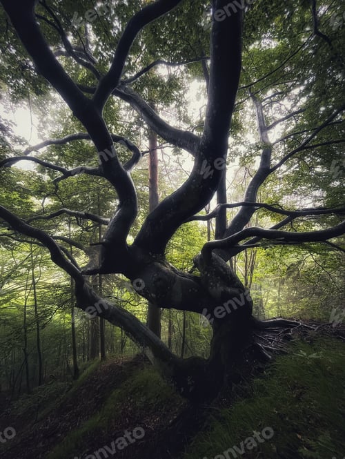 Preview: Misty forest in summer