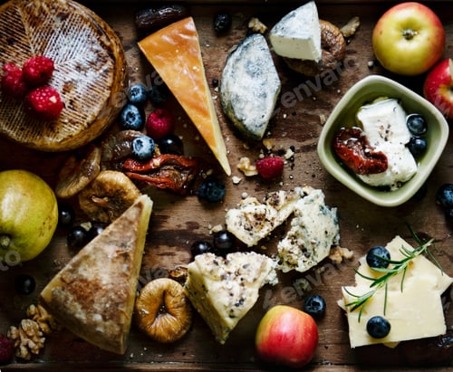 Preview: Cheese platter food photography recipe idea