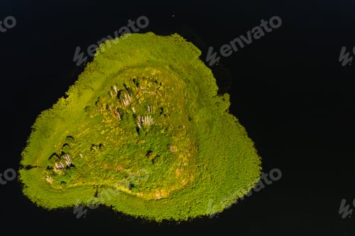 Preview: Top view of lake Drivyaty in the Braslav lakes National Park, the most beautiful lakes in Belarus.An