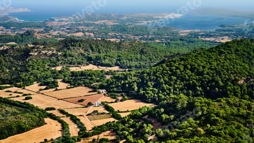 Preview: View of Menorca island landscape from El Toro mountain, Spain