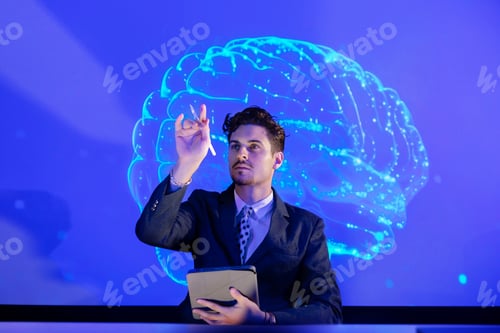 Preview: Speaker presents the business technology concepts at a technology conference
