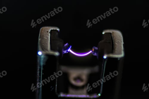 Preview: Close-up shot of an electronic arc lighter.