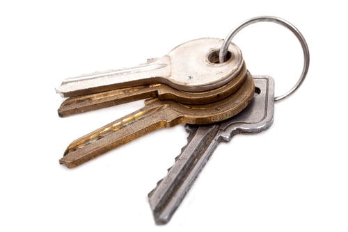 Preview: Bunch of keys on white background