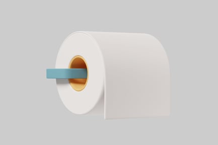 Preview: Toilet Paper Roll with Blue Lever