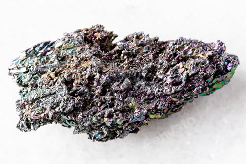 Preview: sample of rough carborundum mineral on white