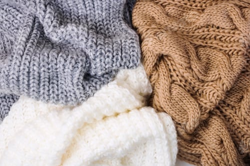 Preview: Knitted Wool Backgrounds in Neutral Tones, Close Up