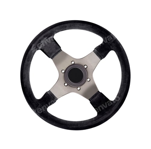 Preview: Steering wheel isolated on white