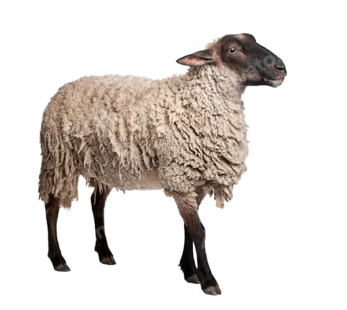 Preview: side view of a Suffolk sheep - (6 years old)