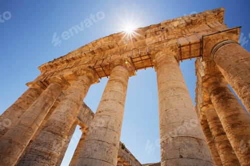 Preview: Columns of the Temple of Segesta in Sicily.