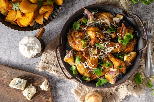 Preview: Blue cheese garlic chicken wings