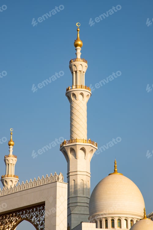 Preview: detail of Sheikh Zayed Grand Mosque in Abu Dhabi United Arab Emirates