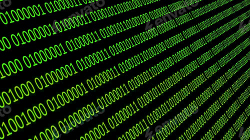 Preview: Closeup view of green binary numbers