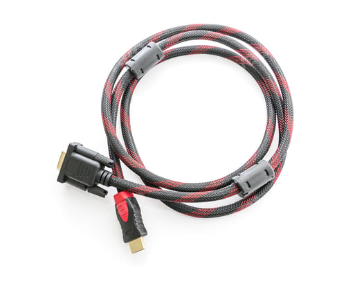 Preview: HDMI cable and VGA cable connector on white-5