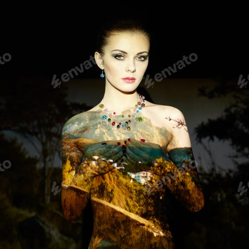 Preview: Fashion art portrait of beautiful women