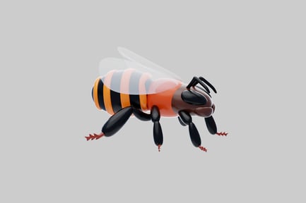Preview: Cartoon bee insect mascot character