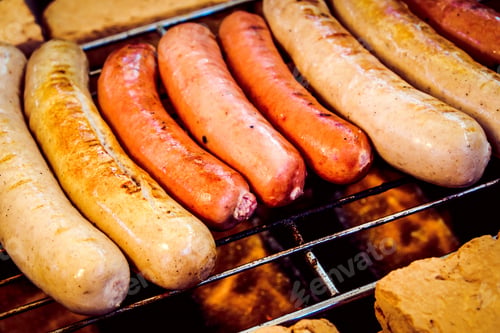 Preview: Sausage Roasted On Charcoal Stove