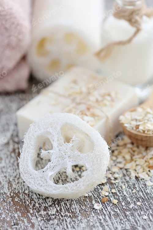 Preview: Loofah and soap oatmeal handmade for a Natural Clean