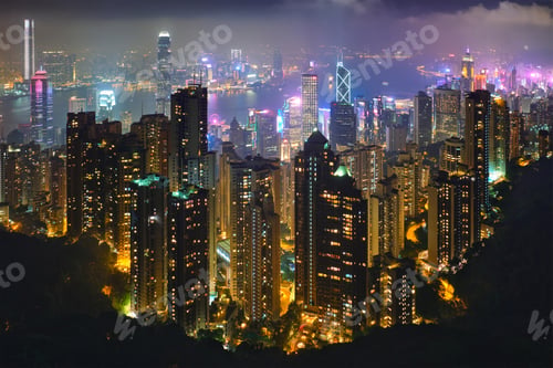 Preview: Hong Kong skyscrapers skyline cityscape view