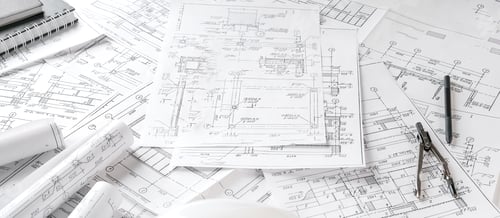 Preview: Architects concept, engineer architect designer freelance work on start-up project drawing, construc