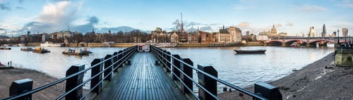 Preview: River Thames and Blackfriars Bridge, London Borough of Southwark, London, England, United Kingdom