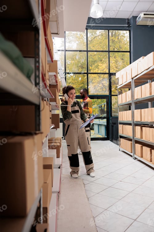 Preview: Woman supervisor having remote conversation