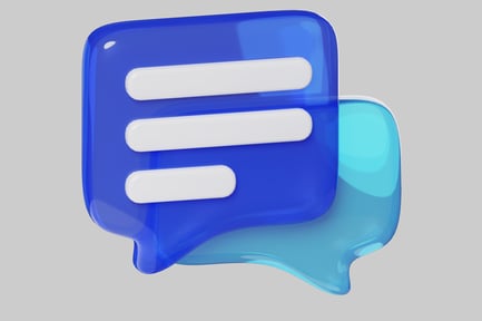 Preview: Speech bubble with three white text boxes