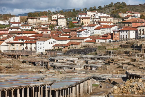 Preview: Antique salt platforms in Basque Country. Salinas de Anana. Spain