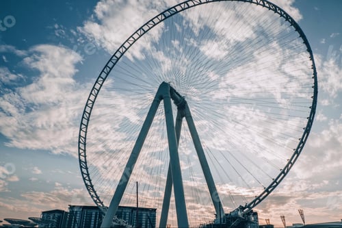 Preview: Dubai Ferris wheel against the sunset