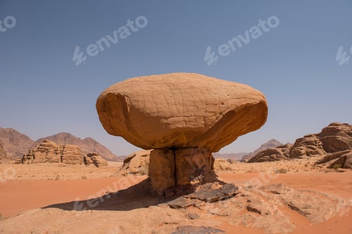 Preview: The Mushroom rock in Wadi Rum desert, Jordan