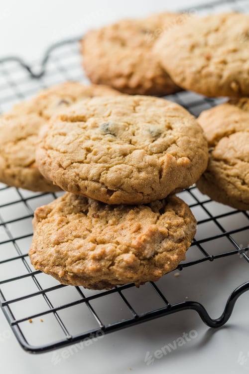 Preview: Overhead of peanut butter cookies