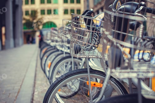 Preview: Bicycle parking in the city.