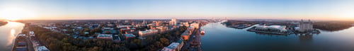 Preview: 360 degree panorama of the downtown area of Savannah, Georgia an