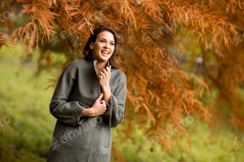 Preview: Pretty young woman in the autumn park
